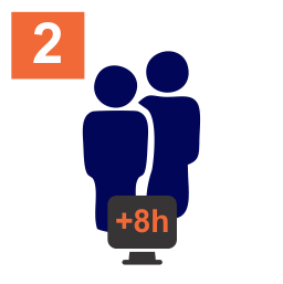 2 pessoa +8h